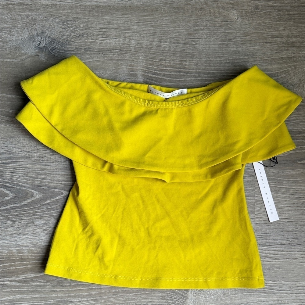 NEW Susana Monaco strapless ruffle top Small